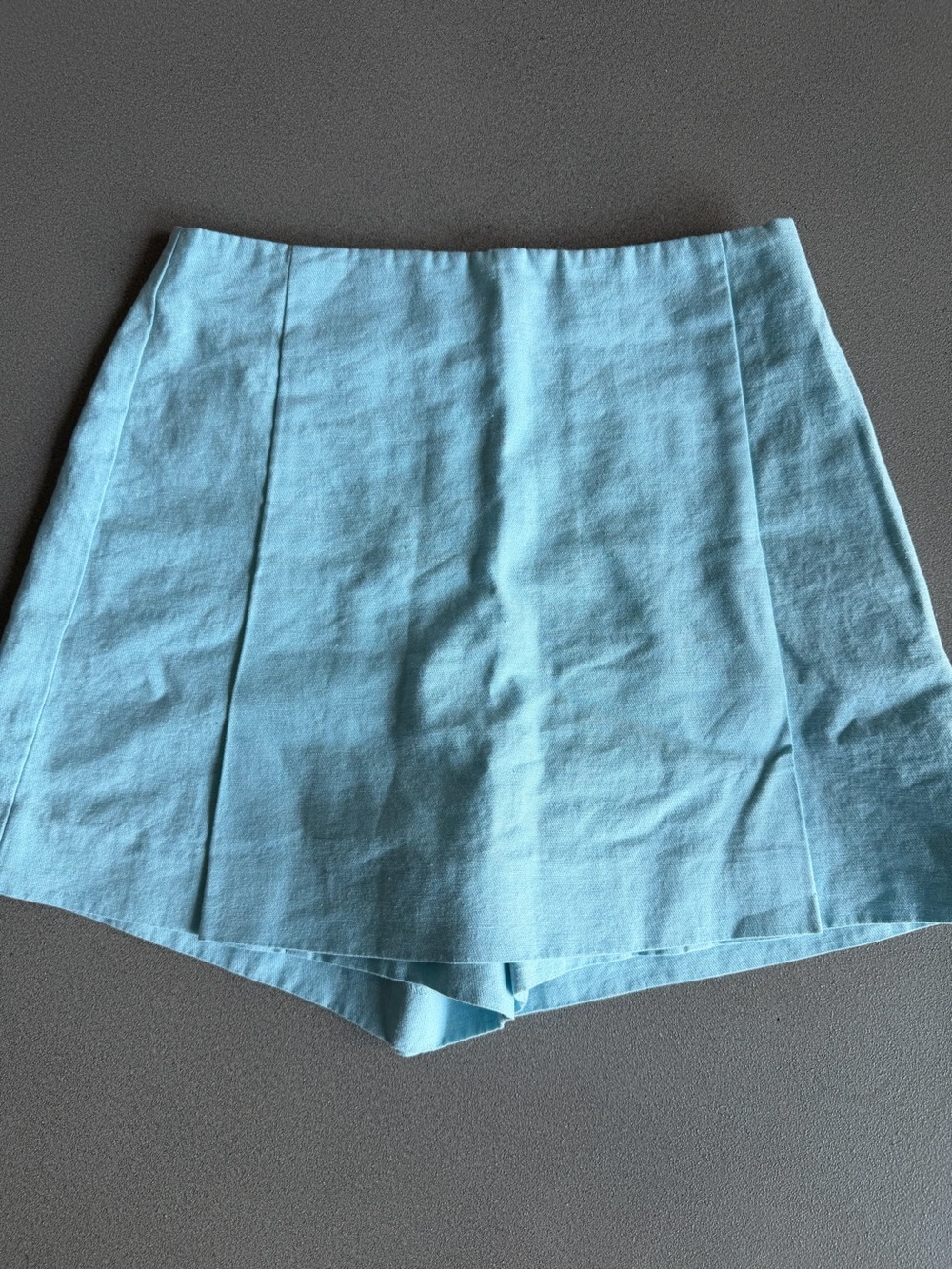 Zara Sky Blue High-Rise Skort